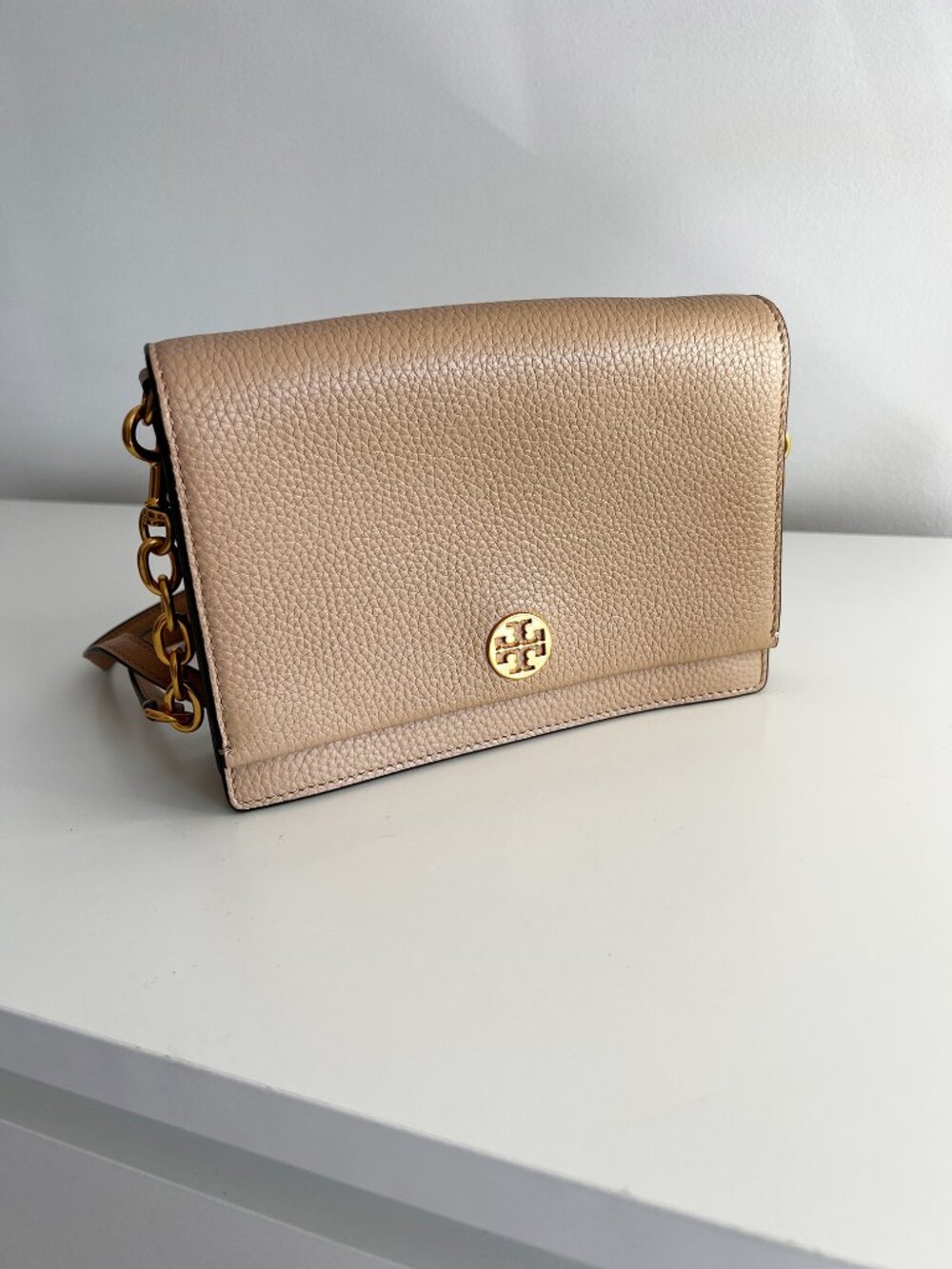 Tory Burch Britten Medium Portobello Leather Shoulder Crossbody Bag